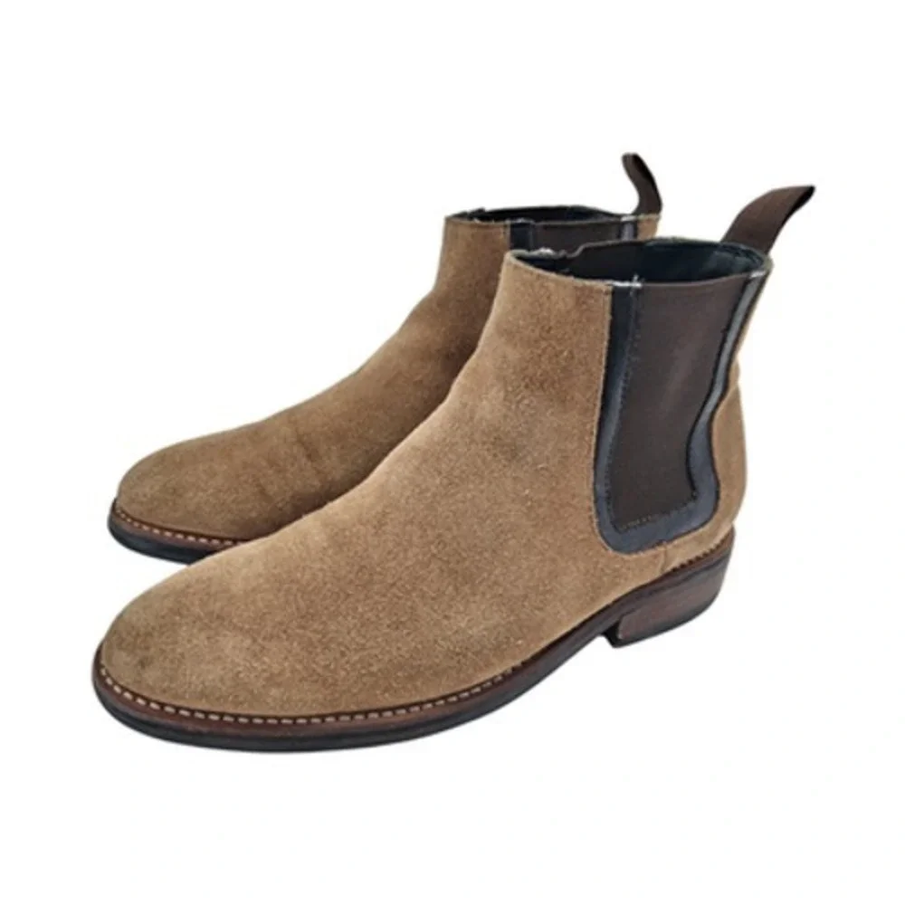 Thursday Boot Co Chelsea Boots Mens Size 8 Brown Suede Pull On Ankle Casual